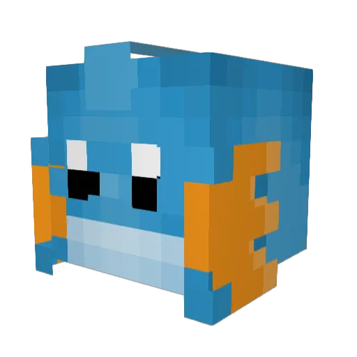 Gentlementle Minecraft avatar head, 3D render