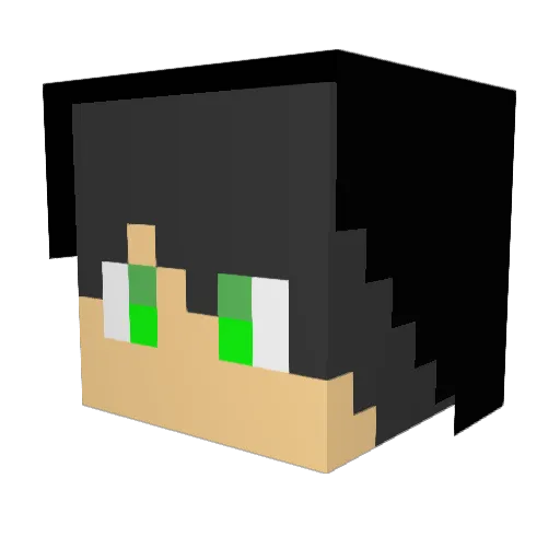 Gentlewolf Minecraft avatar head, 3D render