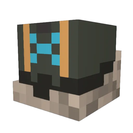 Gentmon Minecraft avatar head, 3D render