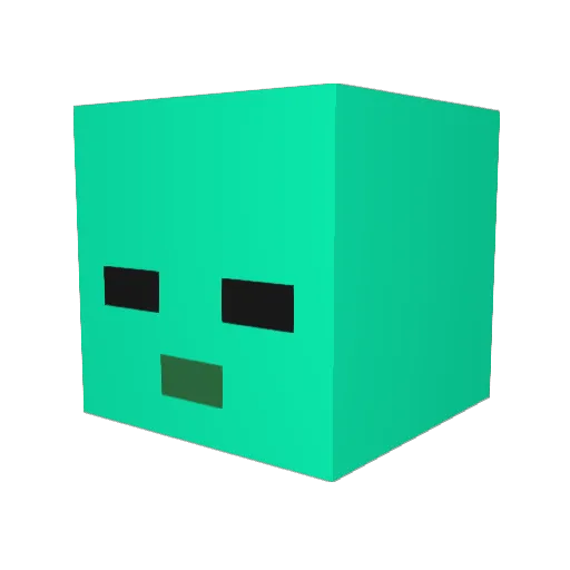 Gentoo64 Minecraft avatar head, 3D render
