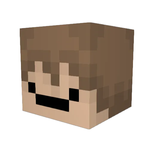 GenuineEggs Minecraft avatar head, 3D render