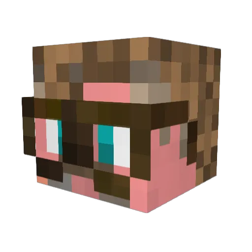 GenuineTed Minecraft avatar head, 3D render