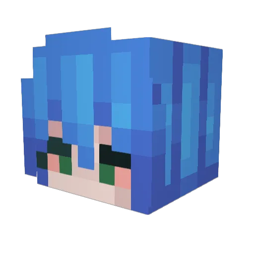 Genumi Minecraft avatar head, 3D render