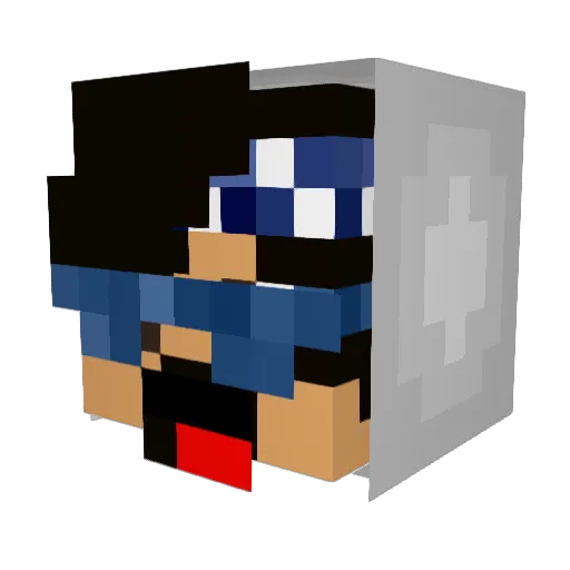 Genuszin Minecraft avatar head, 3D render