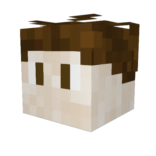 Genxi_25 Minecraft avatar head, 3D render