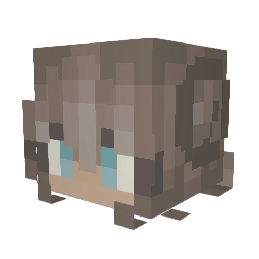 Geo0006 Minecraft avatar head, 3D render