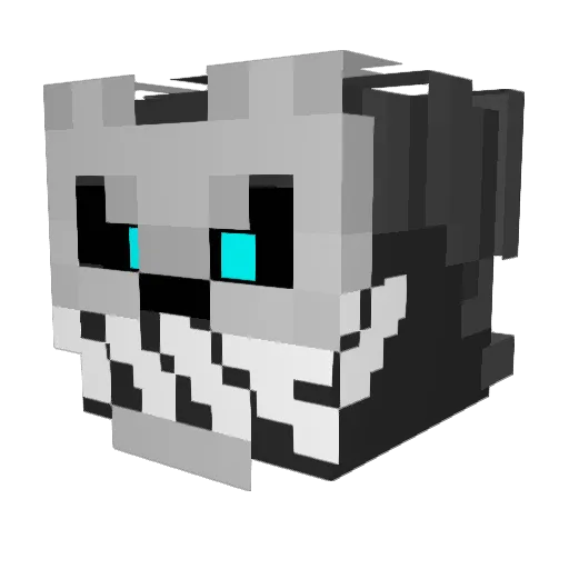 Geo13100 Minecraft avatar head, 3D render