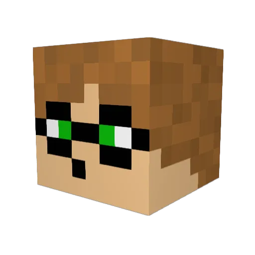 Geo1810 Minecraft avatar head, 3D render