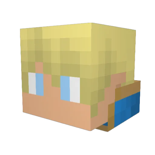 GeoEngel Minecraft avatar head, 3D render