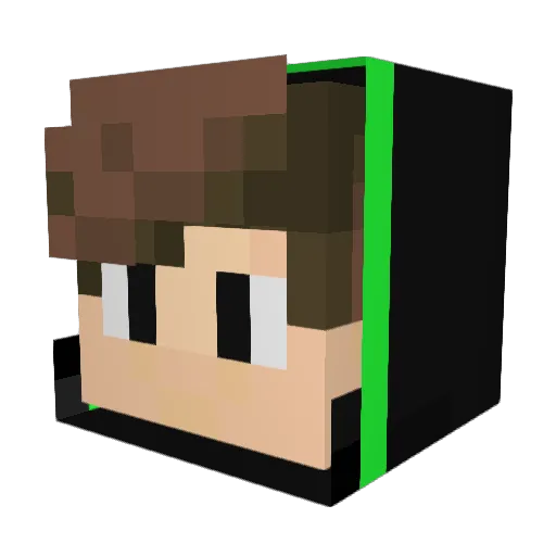 GeoHunterHD Minecraft avatar head, 3D render