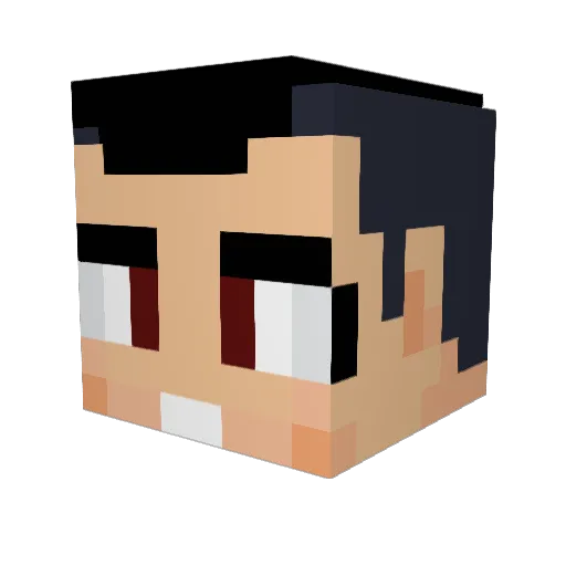 GeoKeys Minecraft avatar head, 3D render