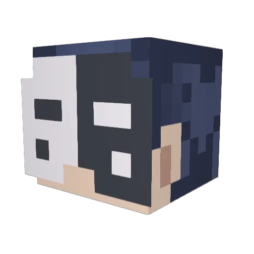 GeoMago Minecraft avatar head, 3D render