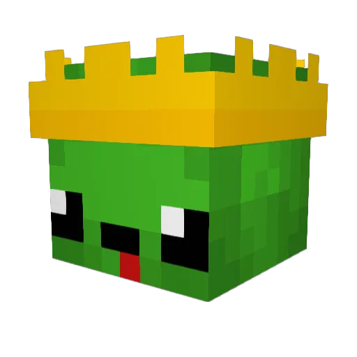 Geo_1 Minecraft avatar head, 3D render