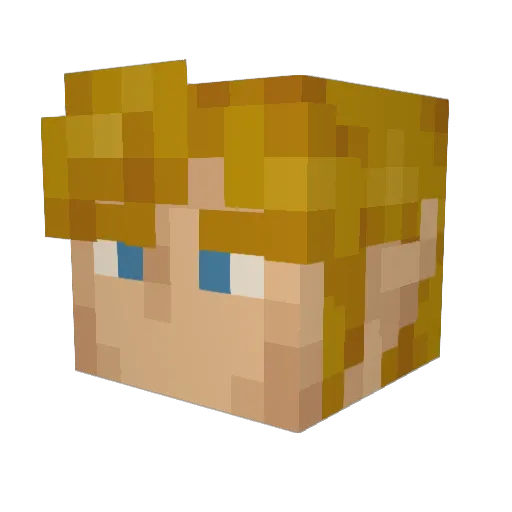 Geo_Byte Minecraft avatar head, 3D render