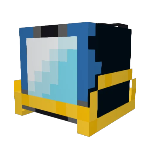 Geoboat_ Minecraft avatar head, 3D render