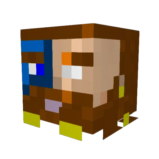 Geodan Minecraft avatar head, 3D render
