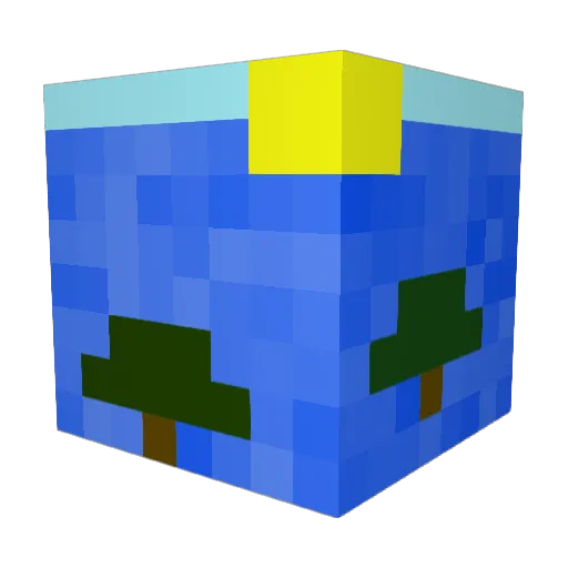 GeodeFrog Minecraft avatar head, 3D render