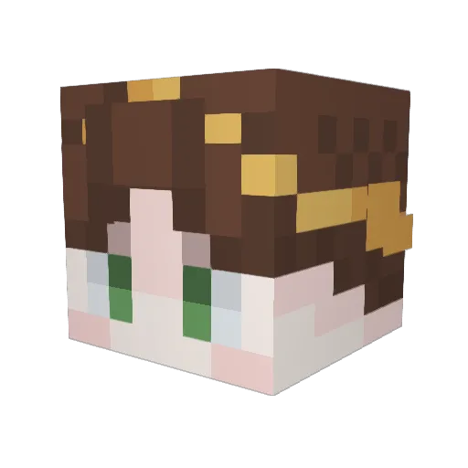 Geodysse Minecraft avatar head, 3D render