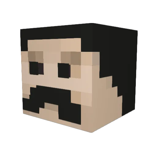 Geoff042 Minecraft avatar head, 3D render