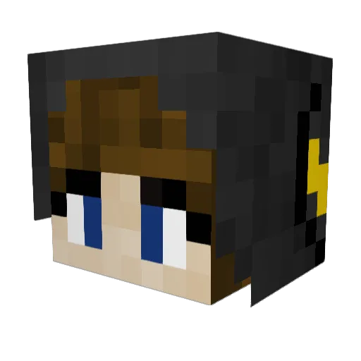 GeoffXXD Minecraft avatar head, 3D render