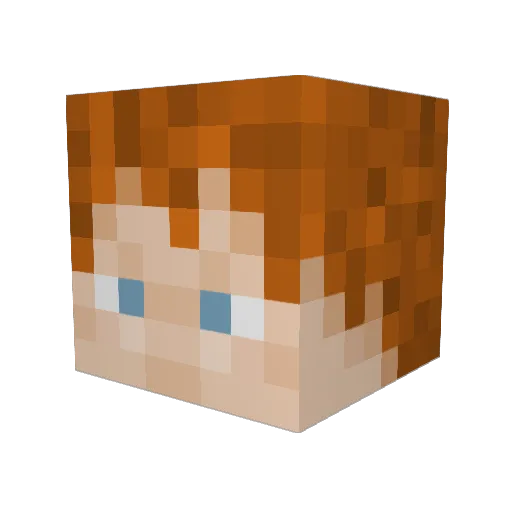 Geoffro0 Minecraft avatar head, 3D render