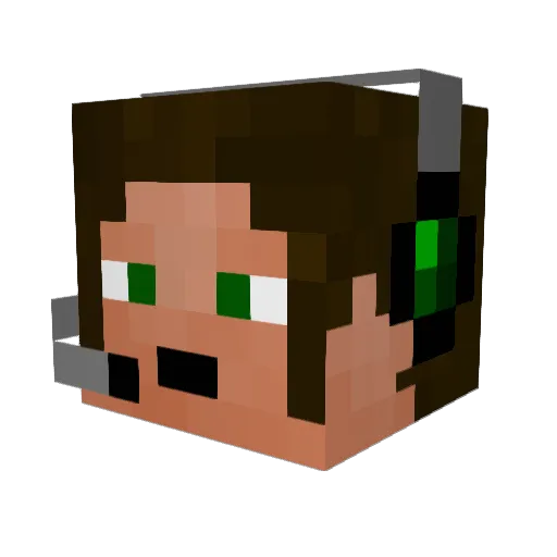 Geogamingmind3 Minecraft avatar head, 3D render