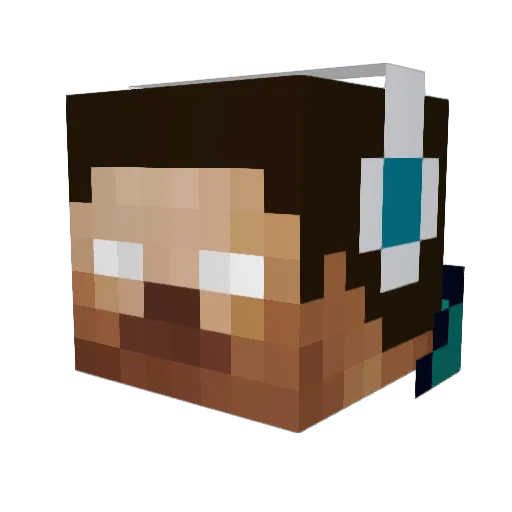 Geoge15 Minecraft avatar head, 3D render