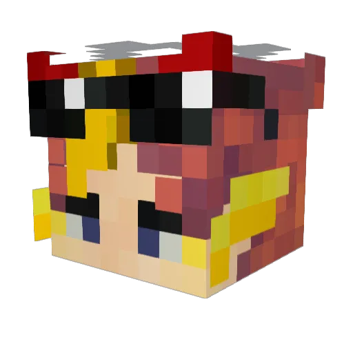 GeographyDasher Minecraft avatar head, 3D render