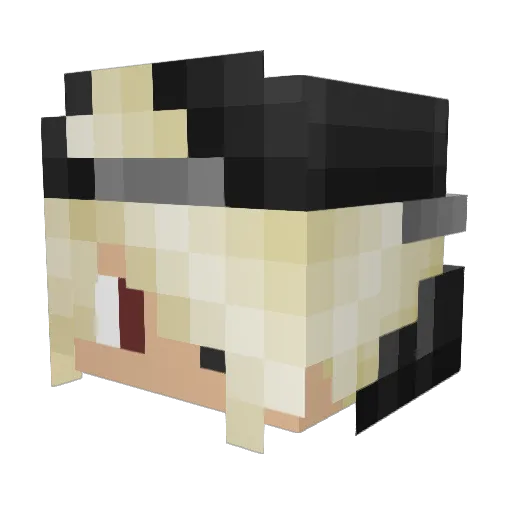 Geogrqphy_ Minecraft avatar head, 3D render