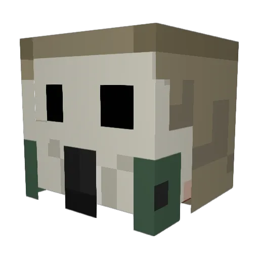 Geohound777 Minecraft avatar head, 3D render
