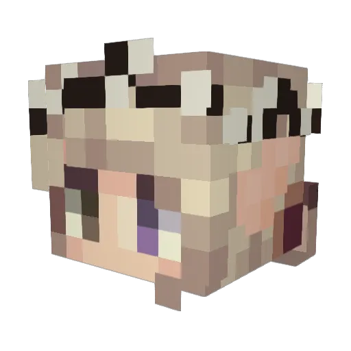 GeologyGirl Minecraft avatar head, 3D render