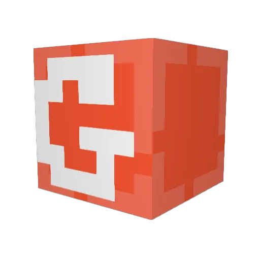 Geoluread_ Minecraft avatar head, 3D render