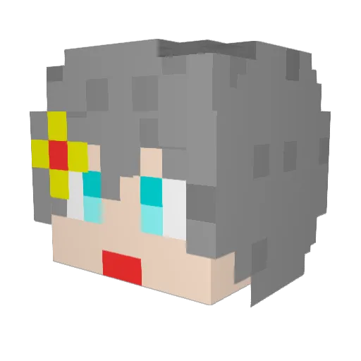 Geomdi Minecraft avatar head, 3D render