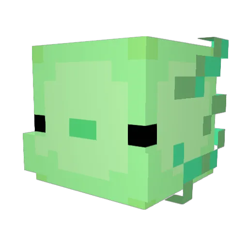GeometryDash Minecraft avatar head, 3D render