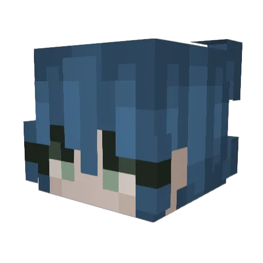 Geomune Minecraft avatar head, 3D render