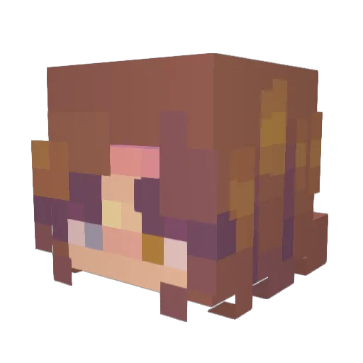 Geonali Minecraft avatar head, 3D render