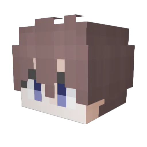 Geonhui Minecraft avatar head, 3D render