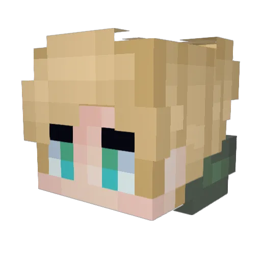 Geooff Minecraft avatar head, 3D render