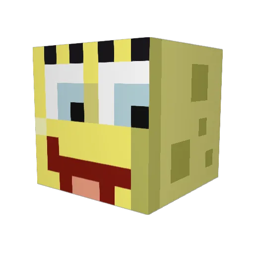 Geoooooooooooo Minecraft avatar head, 3D render