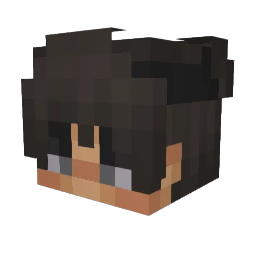 GeopendSR Minecraft avatar head, 3D render
