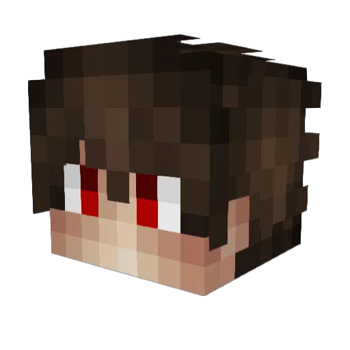 Geophobia Minecraft avatar head, 3D render