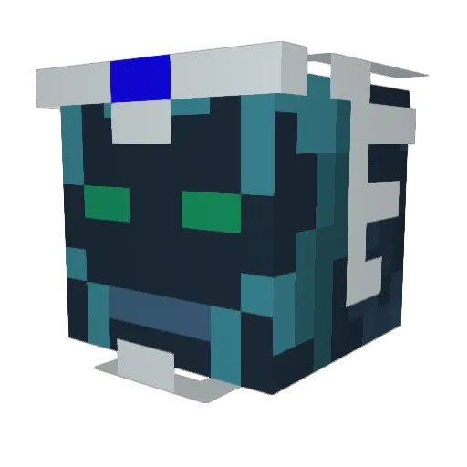 Geordeon Minecraft avatar head, 3D render