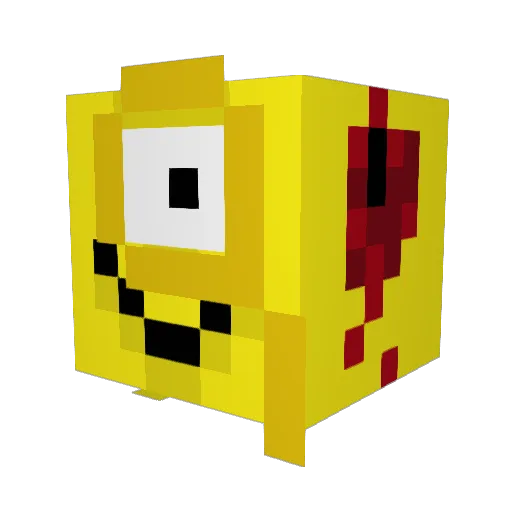 Geordieboy Minecraft avatar head, 3D render