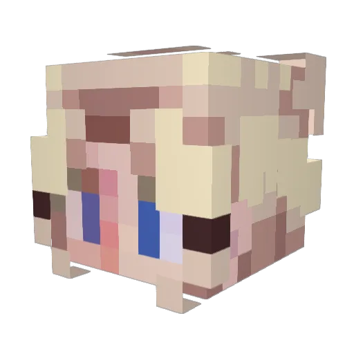 GeorgJunge Minecraft avatar head, 3D render
