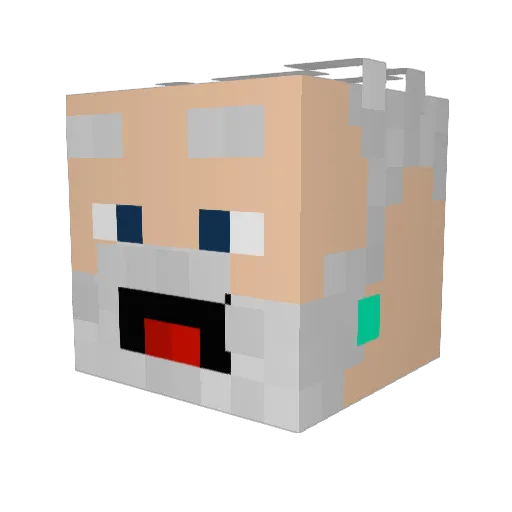 GeorgeBizet Minecraft avatar head, 3D render