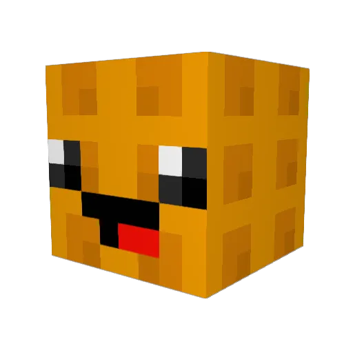 GeorgeCake Minecraft avatar head, 3D render