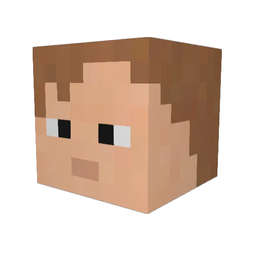 GeorgeGTX123 Minecraft avatar head, 3D render