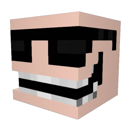 GeorgeHz Minecraft avatar head, 3D render
