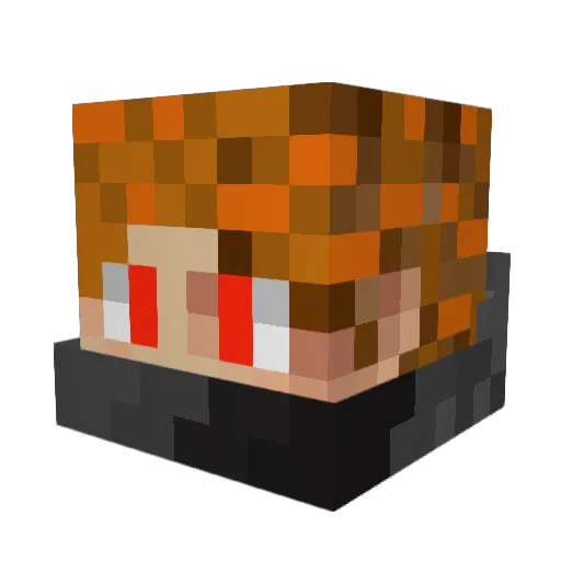 GeorgeKrafter Minecraft avatar head, 3D render