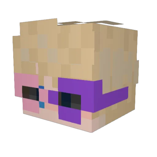 GeorgeNR Minecraft avatar head, 3D render